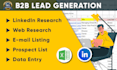 do b2b lead generation and linkedin research