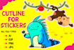 do cut lines and die cut for your stickers design