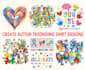 create autism awareness tshirt for merch or etsy store