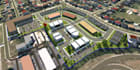 create 3d landscape design of residential or commercial area