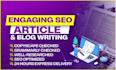 write SEO research articles and blogs for you