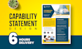 design government capability statement, one pager flyer