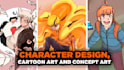 draw a character with the characteristics that you tell me