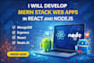 develop mern stack web apps in react and nodejs