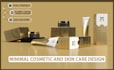 do modern cosmetic and skin care label and package design