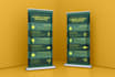 design roll up, website, infographic banner and poster