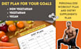 provide you a diet plan according to your required macros and a workout plan