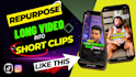 repurpose content, repurpose long video to tiktok reels with subtitle