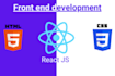 do frontend development using HTML CSS, reactjs