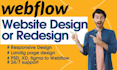 create a professional webflow website, webflow website design