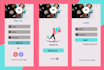 design sign in login screen, mobile apps design mobile UI UX