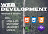 create website using HTML CSS javascript bootstrap nodejs