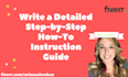 write a how to guide, instruction manual or tutorial