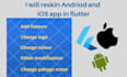 reskin,rebrand any codecanyon android and ios  apps in 7 hour