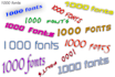 send you 1000 artistic, modern, beautiful fonts