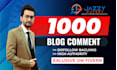 build 1000 high da google indexed dofollow blog comment backlinks