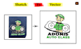 design or redesign and redraw, recreate, fix, modify, update your existing logo