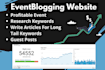 create a profitable event blogging website for you
