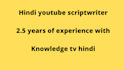 do hindi script for your youtube channel