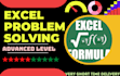 solve excel formulas, errors, pivot table, power queries