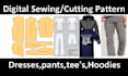 digital pdf sewing pattern maker cutting dresses