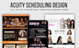 design and set up acuity scheduling site