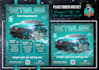 design car wash, car detailing, rental flyer, car service and price list flyer