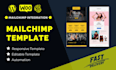 design mailchimp email template newsletter and popup