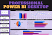 create power bi desktop, graph, chart, pie chart, line chart