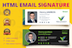 make a modern responsive HTML email signature for gmail