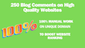 do 100 blog comments on high da sites for link building