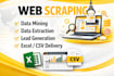 do web scraping, data mining and data extraction