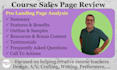 review your course sales and landing page copy