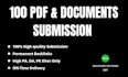 do 100 pdf submissions to top document submission sites