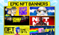 design nft banner, crypto banner and opensea header