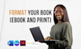 do book formatting for amazon KDP