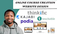 do thinkific, kajabi, teachable online course website virtual assistant