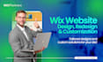create wix website design, wix redesign, wix customization