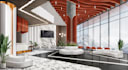 create hand drawn rendering for hospitality interiors