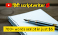be your hindi script writer for youtube video