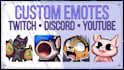 create custom twitch emotes, discord stickers and sub badges