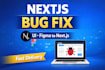 fix nextjs bugs and build responsive UI