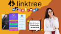 do setup and customization linktree bio link landing page