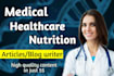 write medical articles and health blogs