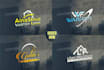 design modern professional 3d business logo with copyrights