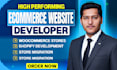 develop a professional ecommerce website using woocommerce or shopify