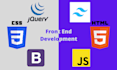 be your front end web developer with responsive website