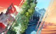 draw landscape illustration and background concept art, nft