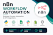 automate business workflows using n8n and python