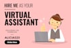 work as your personal, online virtual assistant in china